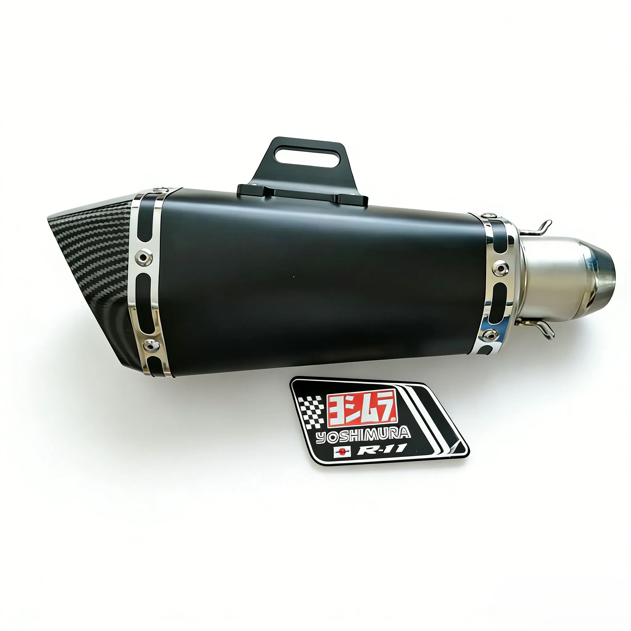 Tubo de Escape Universal para Motocicleta Ninja250 300 Z650 CBR300 Scorpion, Modificado, Negro, Tipo Carbono, Titanio