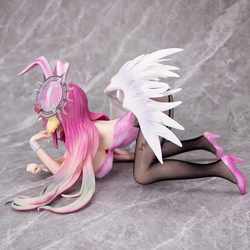 16.5cm sem jogo sem vida jibril perto número coelho menina anime figura modelo estátua meninos coleção decoração de mesa ornamento brinquedos