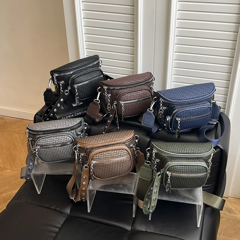 

Light Luxury High-texture Diagonal Span Bag,fashionable Niche Design Women's Breast Bag, Casual One-shoulder Diagonal Camera Bag