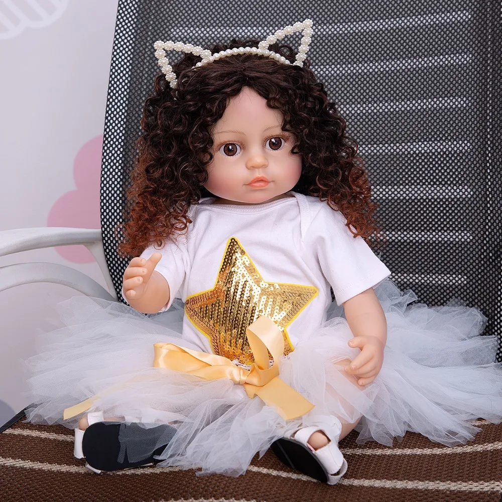 

Reborn Baby Doll 55CM Full Glue Vinyl Simulation Baby Rebirth Doll