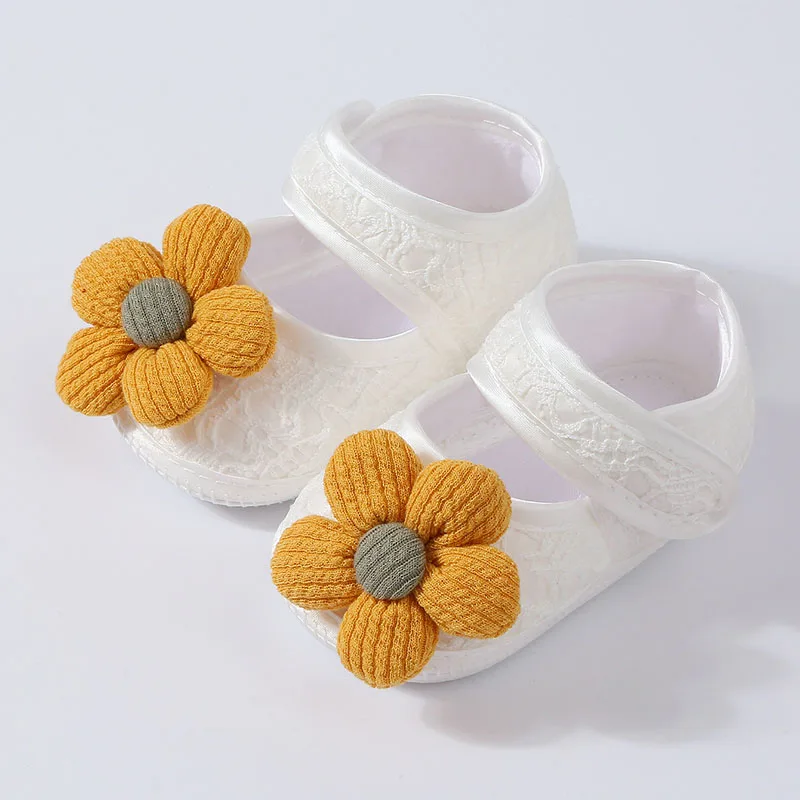 Floral Baby First Walkers Summer Breathable Princess Newborn Soft Soled Shoes Sweet Flower Girl Casual Shoes Crib Shoes