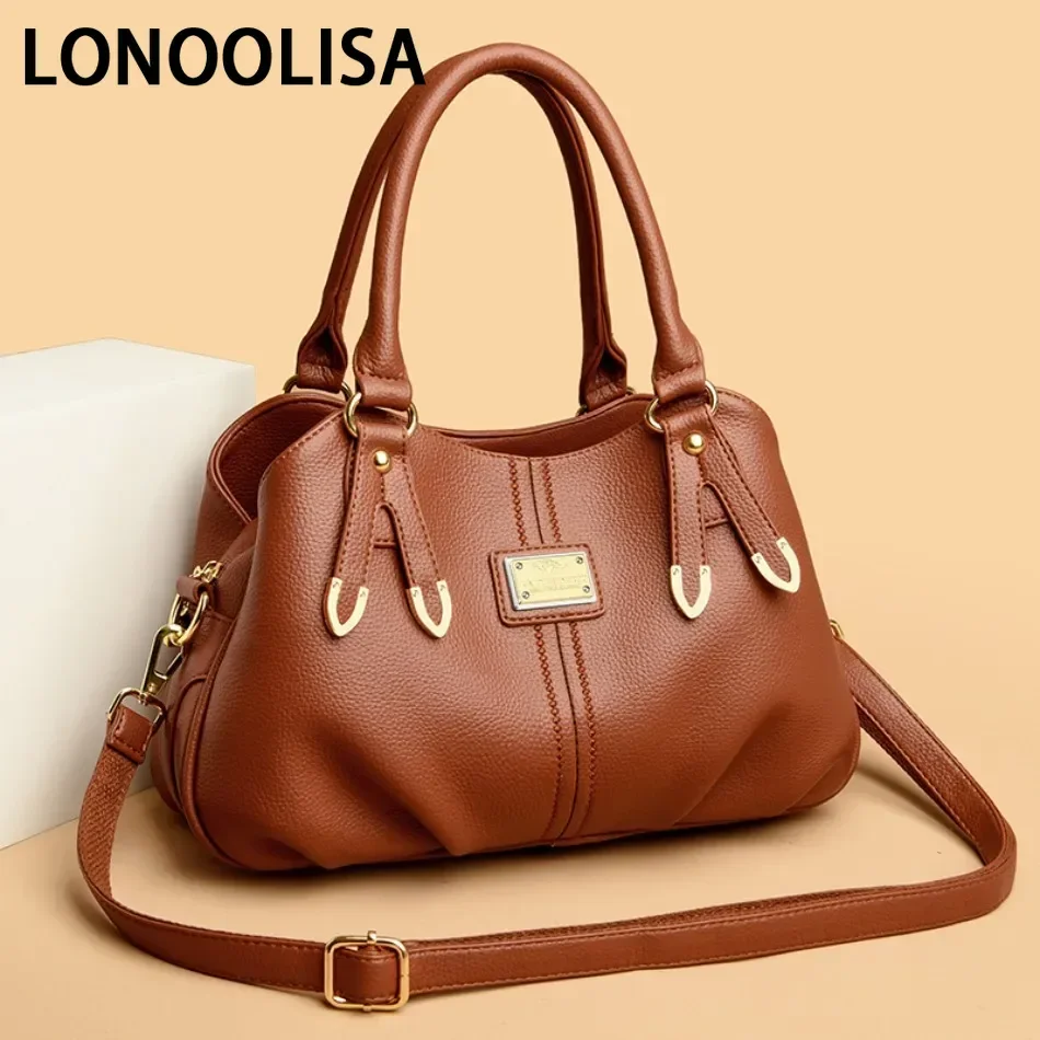 

Genuine Brand 3 Layers High Quality Designer Soft Leather Ladies Tote Shoulder Crossbody Bags Women Bags Luxury Handbag Sac 2024