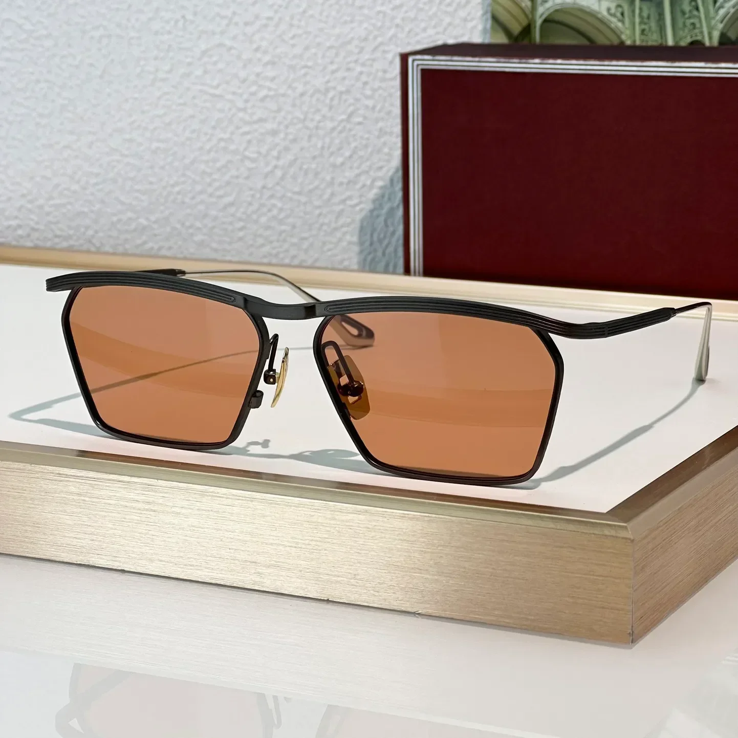 Okulary przeciwsłoneczne damskie i męskie w stylu ABRESSON, anty-ultrafioletowe, retro, pełna oprawka, specjalny design, losowe pudełko.