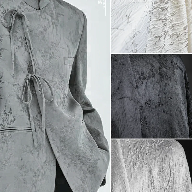 

Ткань жаккардовая в китайском стиле с узором «Цветы сливы» для юбок и платьев, материал для шитья, продается на метры, для рукоделия и DIY