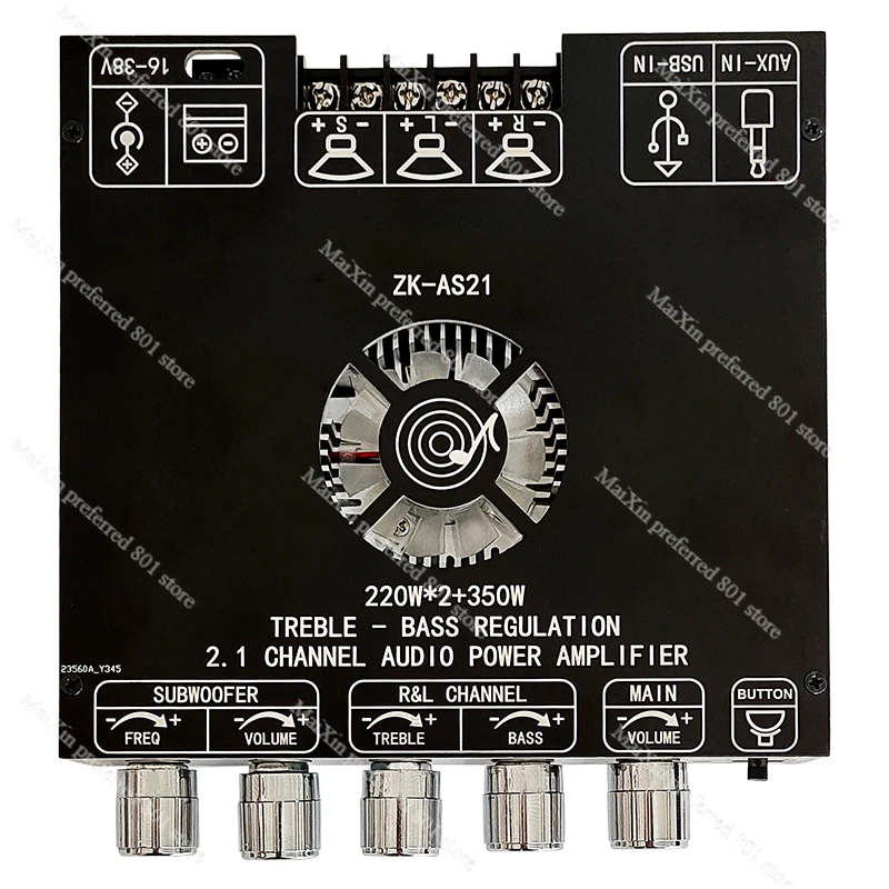 AS21 2.1 channel TPA3255 Bluetooth digital power amplifier board module tone subwoofer 220W * 2 + 350W