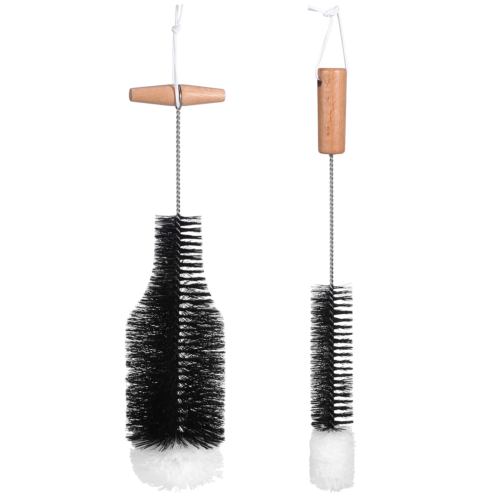 

2 Pcs Chimney Cleaning Brush Cleaner Fireplace Pellet Stove and Rods Wooden Wire