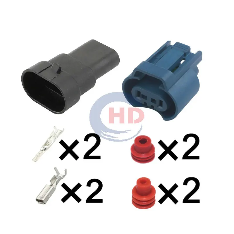 

1-20 sets 2pin HB3 9005 Headlight Socket Connector HD9006-2.8-11 HD028WA-2.8-21