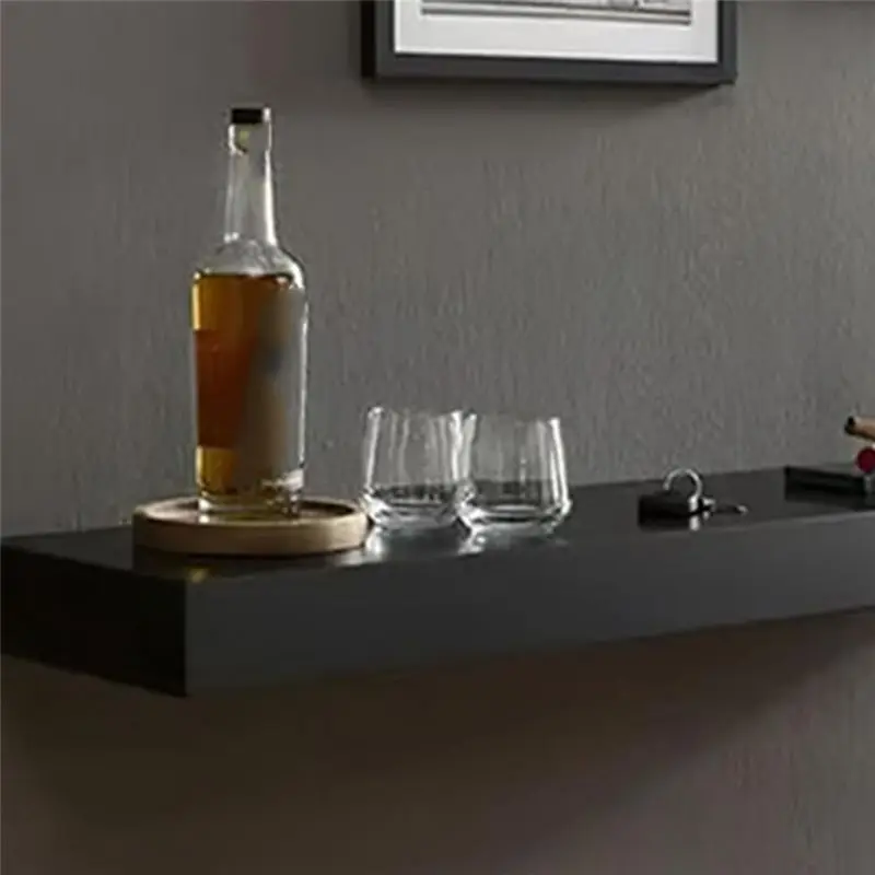 A55F-Modern Minimalist Wall Mount Wine Cabinet Wall Rack Floating Shelf Storage Rack