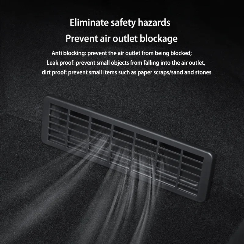 For Tesla Model Y Launch 2026/Juniper 2025+ Car Air Outlet Cover Under Seat Vent Protection Cover Anti Clogging Grille Protector