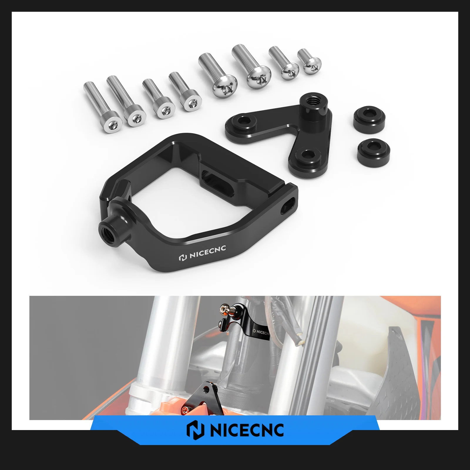 

2025 2024 2023 For Husqvarna TX 300 FX 450 FX 350 FC 250 FC 350 450 TC 125 TC 250 Steering Stabilizer Damper Mounting Bracket