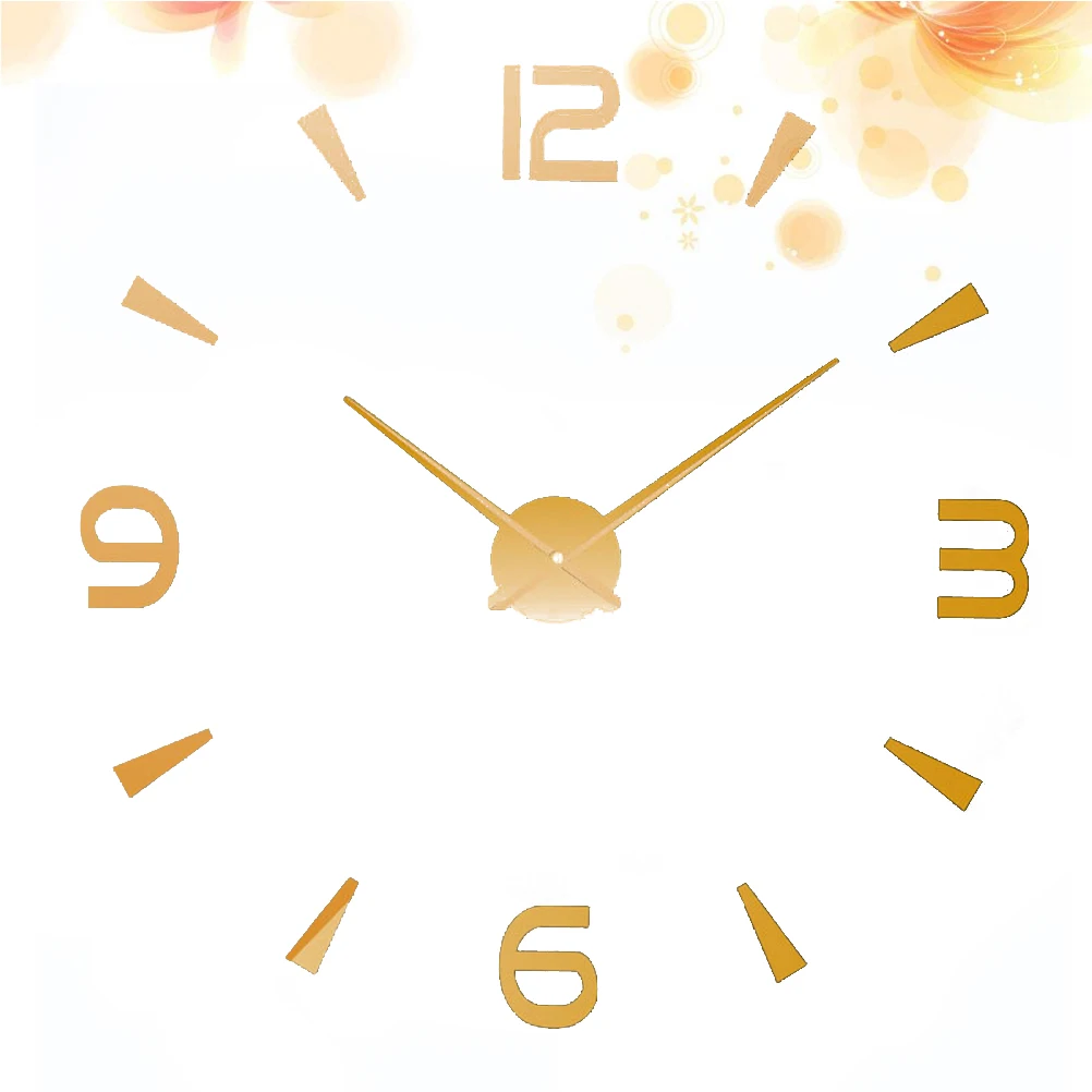 

Acrylic Mirror Wall Clock Oversize Round Dial Number Silent Clock Operated for Bedroom Living Room Cafe Bar Office