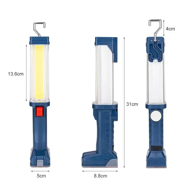 Imagem -05 - Multifuncional Forte Magnético Pendurado Lanterna Portátil Usb Carregamento Iluminação Tochas Trabalhando Luz Lâmpada ao ar Livre