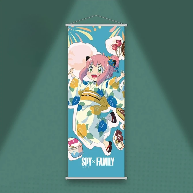 Nieuwe SPY×FAMILY Hangende Scroll Tapestry Cartoon Anya Forger Wall Art Kamerdecoratie Anime Merchandise Vakantiecadeau Verbergen gebreken - afbeelding 1