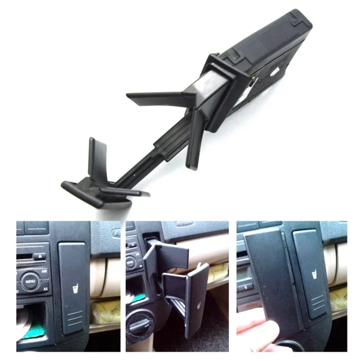 For VW Polo 9N 2002 2003 2004 2005 2006 2007 2008 2009 2010 Black Dashboard Car Cup Holder Drinks Holder 6Q0858602E 6Q0 858 602