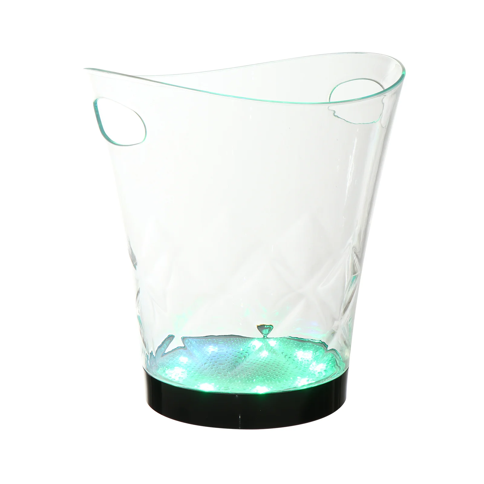 

1Pcs Plastic Translucent LED Ice Bucket Beer Barrel Wine Bucket Portable Cooler for Nightclub Beer Barrel