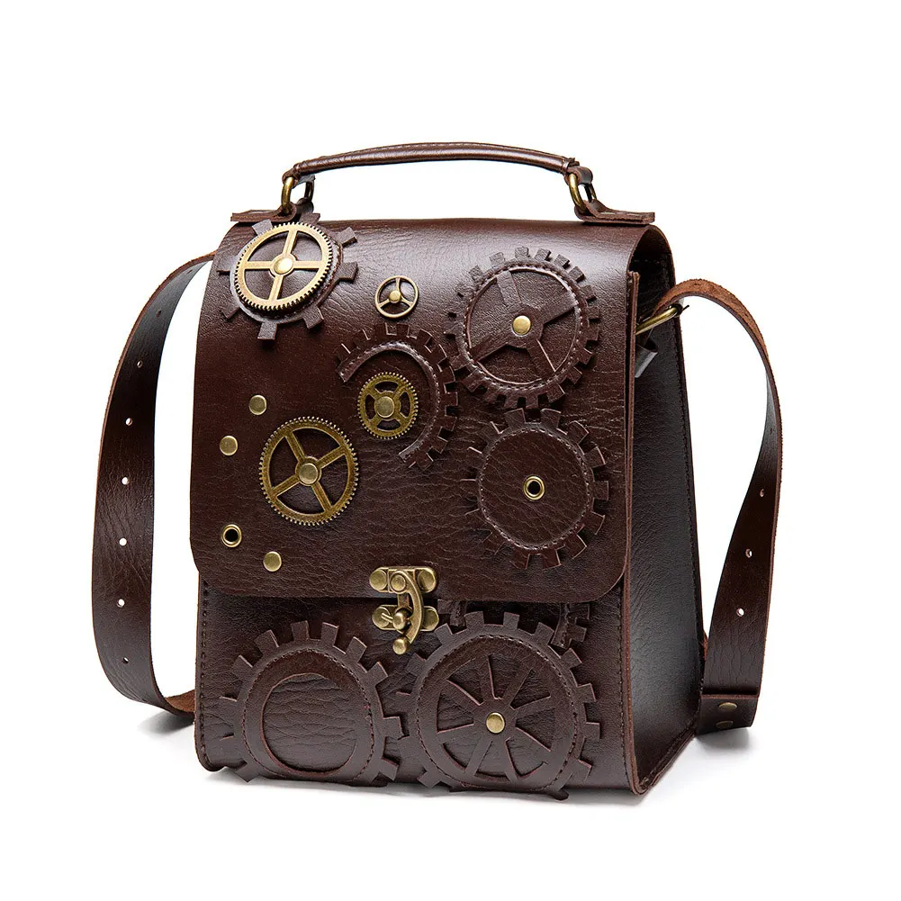 Dorosłe kobiety Steampunk Retro Viking Cosplay torba na ramię typu crossbody średniowieczna torebka impreza z okazji Halloween Fantasy akcesoria