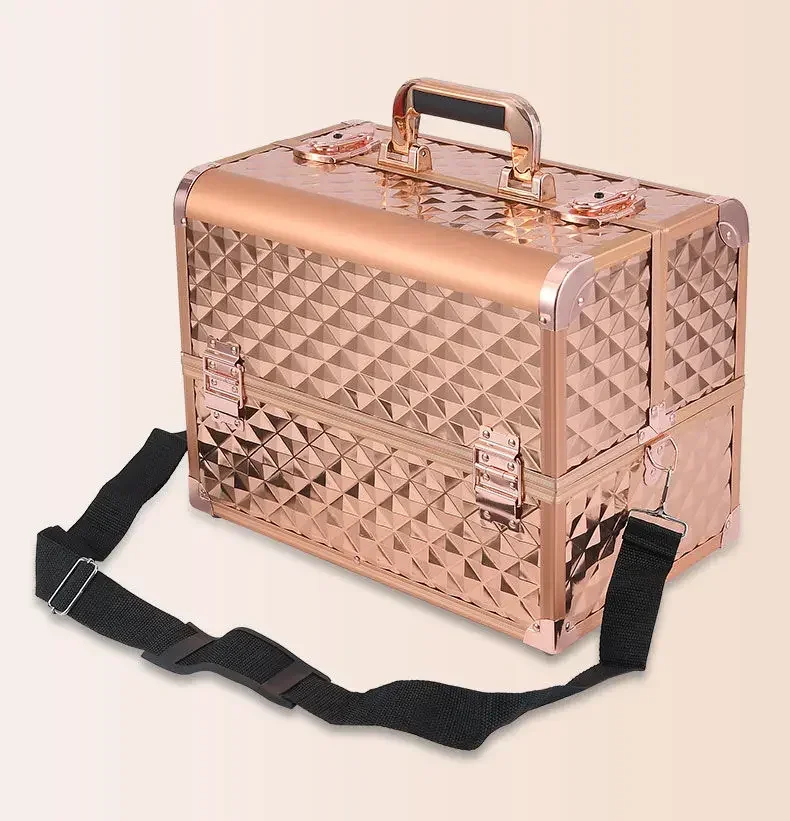 New Beauty Makeup Box Artist Professional Cosmetic Cases Make Up Tattoo Nail Multilayer Toolbox Storage Organizer Suitcase Bag