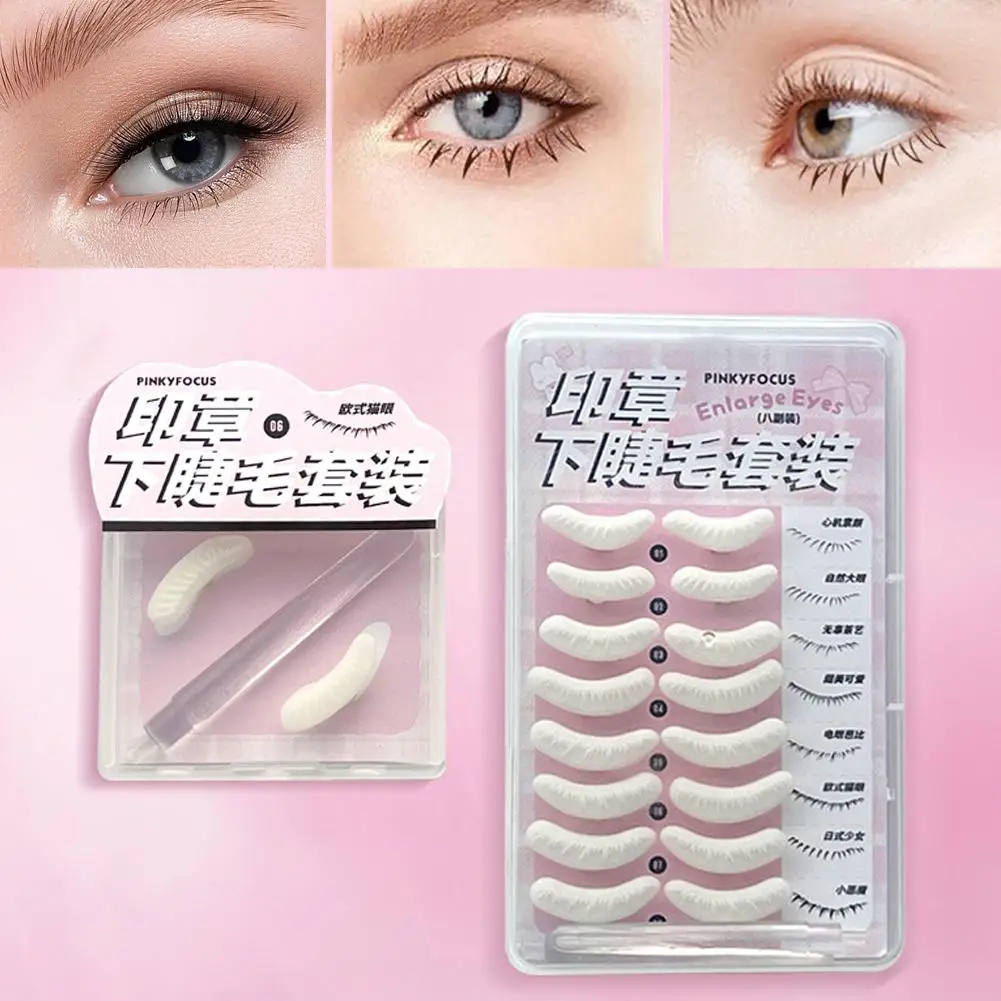 Little Devil Lower Eyelash Stamps Tool Natural Lazy Diy Under Easy Seal Template Stamper Beauty Lashes Lower Eyelash Eyelas Q8I8