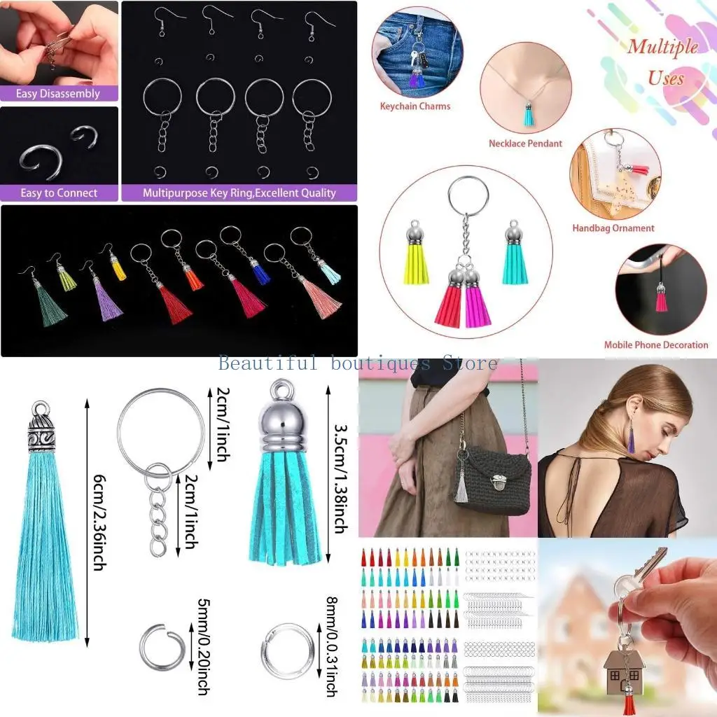 

U4lf 288 штук серьги для кисточки для ключей