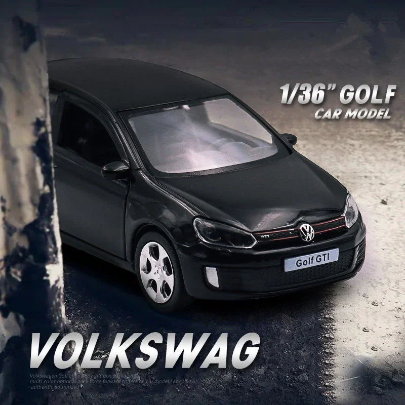 

1:36 Volkswagen Golf 6 GTI модель автомобиля из сплава, Литые металлические игрушечные автомобили, модель автомобиля, имитация дверей, открывается, коллекция, дети F297