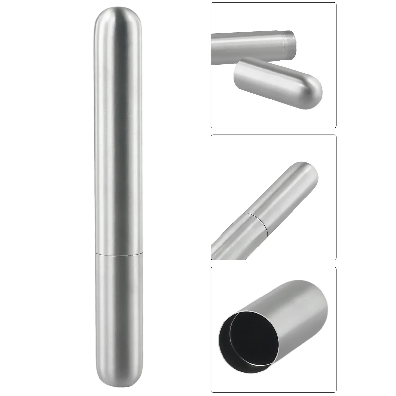 Stainless Steel Ciga Tube Case Cigarettes Holder, Pocket Box Storage, Stylish and Unique Design, Suitable for Cigars up to 18mm