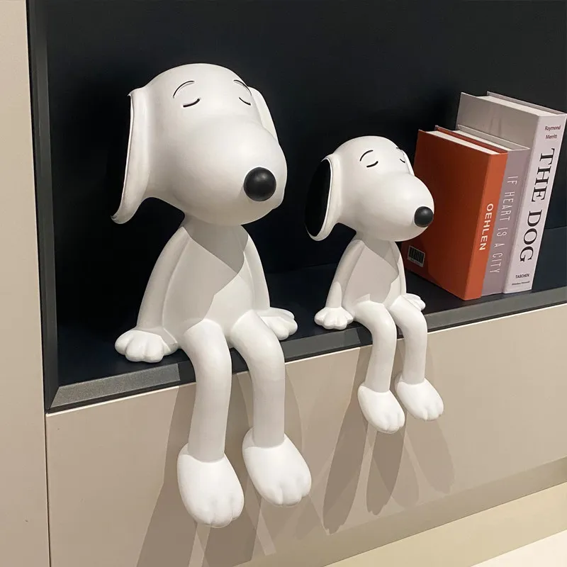 Snoopy Entrance Door Decoration Cartoon Kawaii Sitting Posture Snoopy Dog Ornament High-End Living Room Foyer Cabinet Decoration
