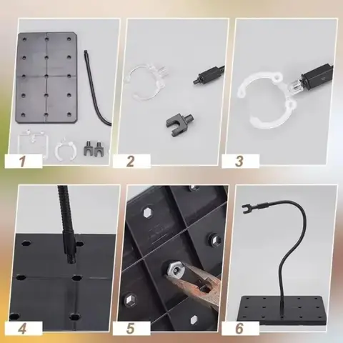 Прозрачная/Черная подставка для фигурок Snake Tube PVC 29см