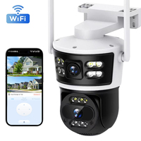 8MP WiFi Camera Dual Screens Auto Tracking Night Vision CCTV Surveillance Camera Outdoor Security PTZ IP Camera ICAM365