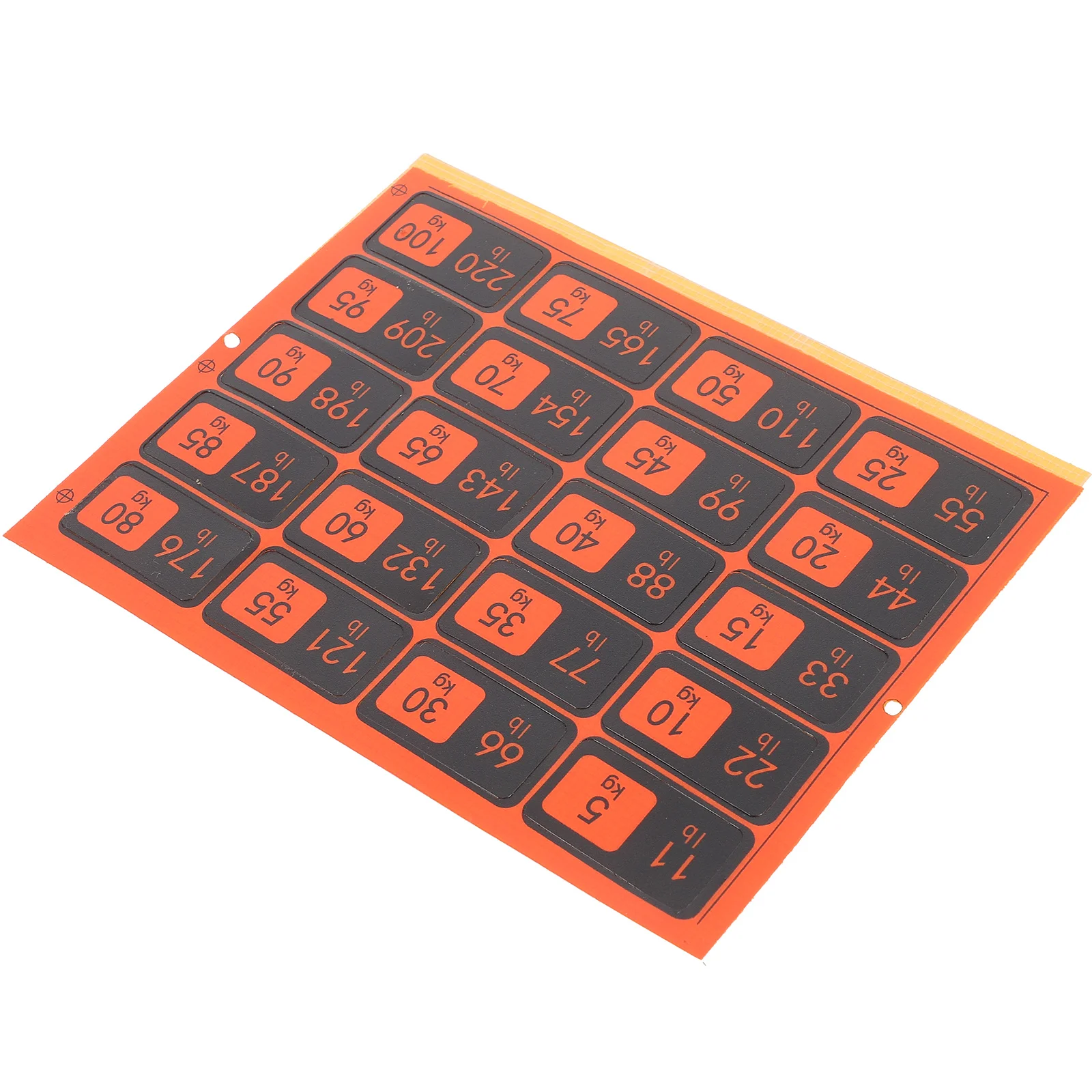 

1 Sheet Weight Tag Labels Gym Equipment Adhesive Stickers for Weighting Block Multipurpose Gym Sticker Labels Weight Tags