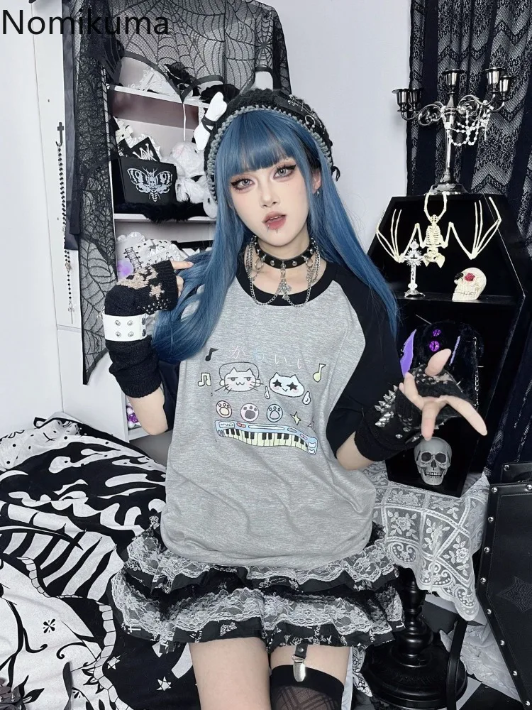 Summer Woman T-shirts Y2k Tops Oversized T Shirt Ropa Mujer Shirts for Women Japanese Tees Cute Camisetas Casual Fashion Tshirts