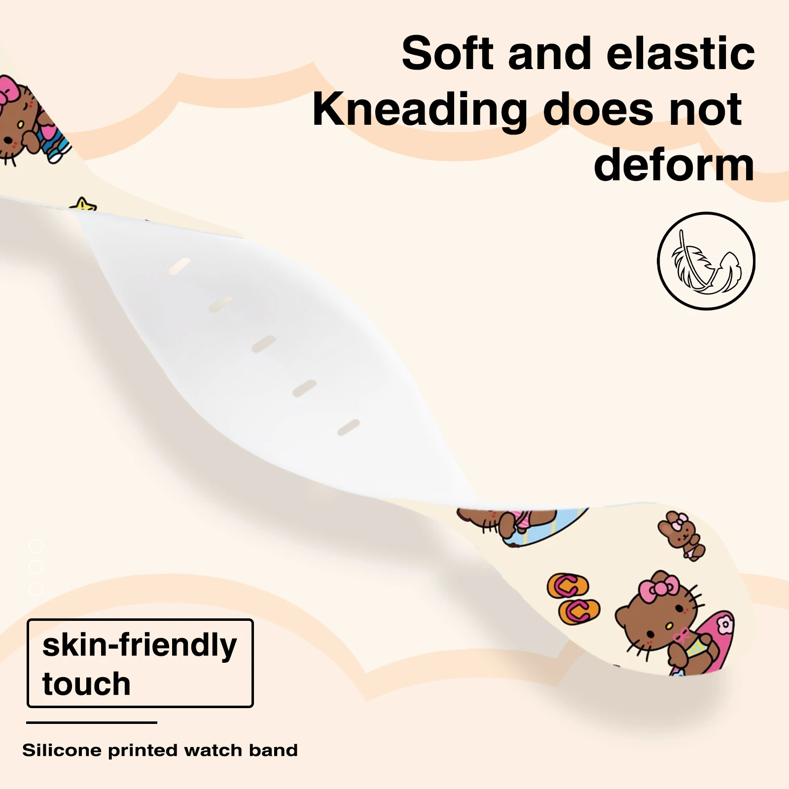 

Sanrio Series 5 Strap for Apple Watch 10 9 8 7 SE Silicone Band Replaceable Bracelet for iWatch 46mm 44mm 42mm 41mm Watchband