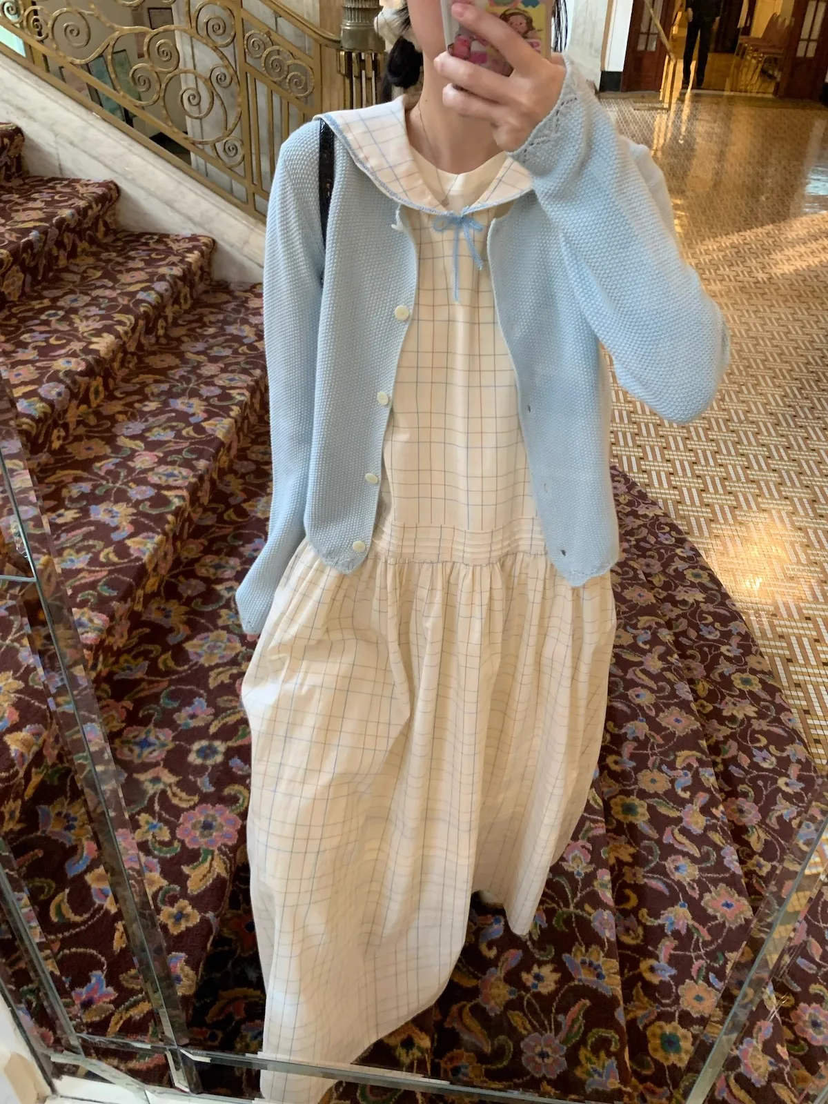 

Вязаный шерстяной свитер Island Knows Spring с цветочным узором, мягкий, универсальный, молочно-голубой, нежный для глаз