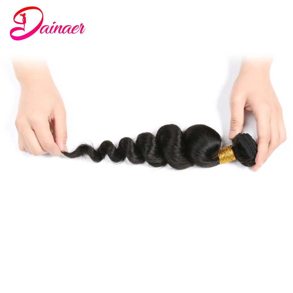 Peruvian Hair Bundles Loose Wave Hair Bundles Natural Color One Bundle Only Remy Hair Bundles Human Hair Extensions