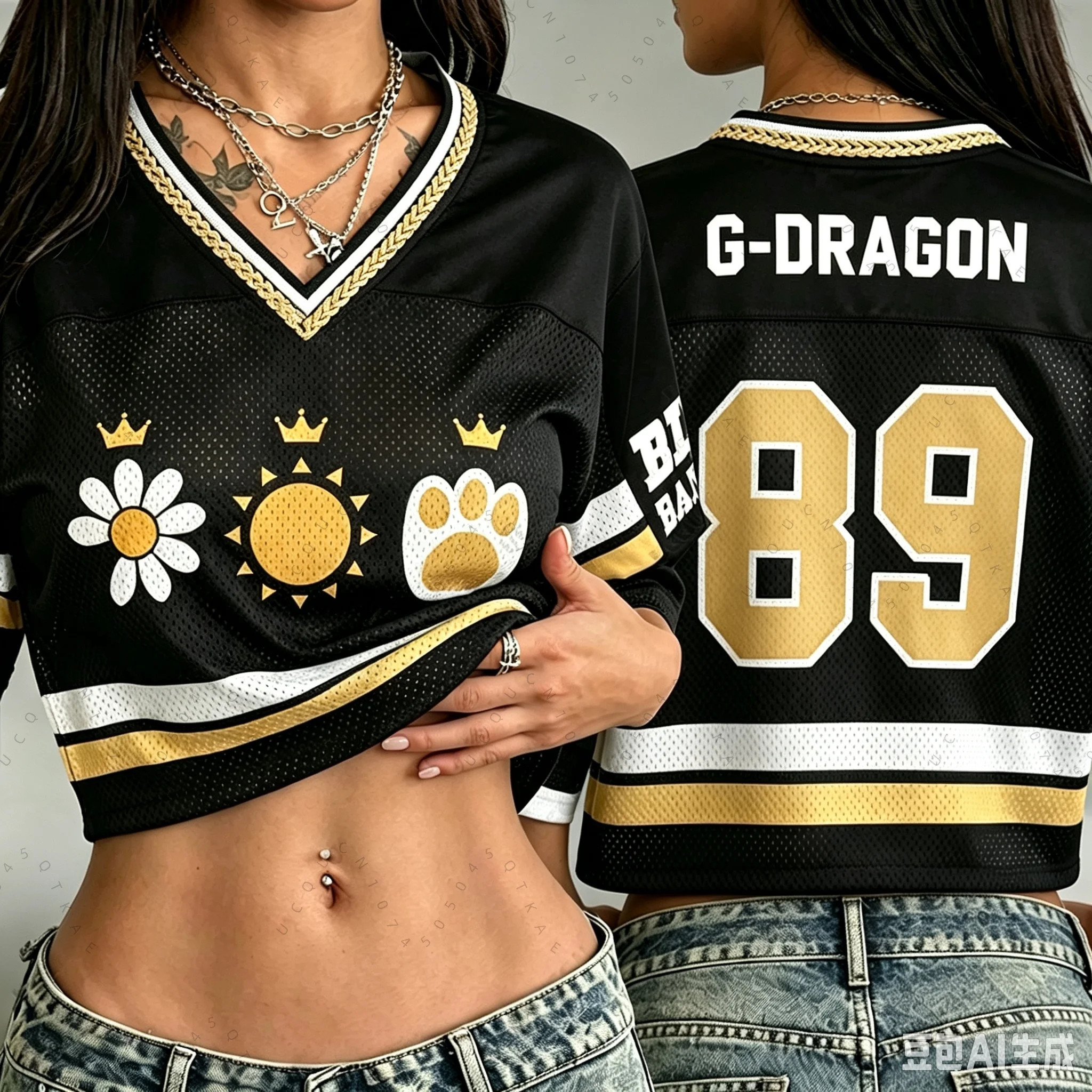 Kpop Big Bang COSMOS World Concert Tour Jerseys For Women 20th Anniversary Crop T-shirt Fans Parent-Child Gifts Y2K Street Tops