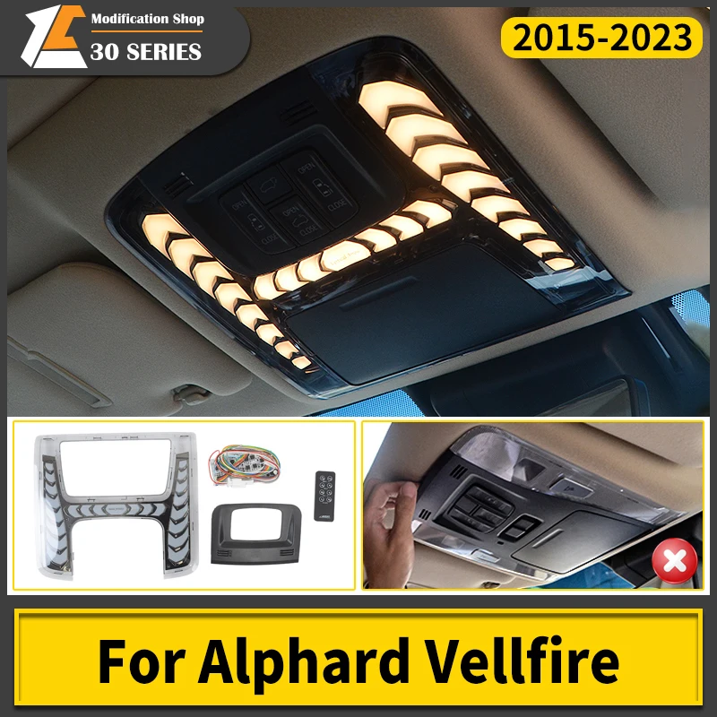 For Toyota Alphard Vellfire 30 Series 2015-2022 Interior parts Modification Accessories Car Roof Lighting LED Reading Light