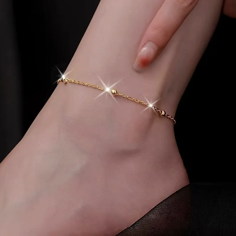 1Pcs anklet high-quality waterproof stainless steel hypoallergenic anklet, anti-fading, light luxury,