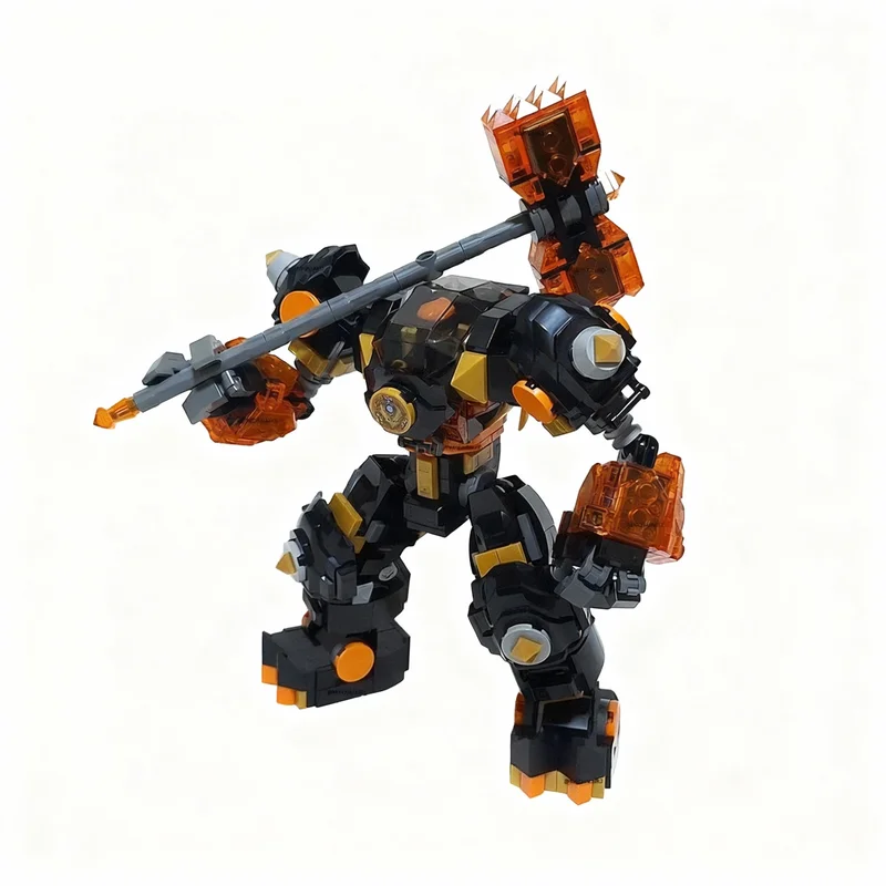 

619PCS MOC Creative Model Cole S Upgraded Elemental Earth Mech V1 0 Custom Building Blocks DIY Ideas Assembly Display Gift Set