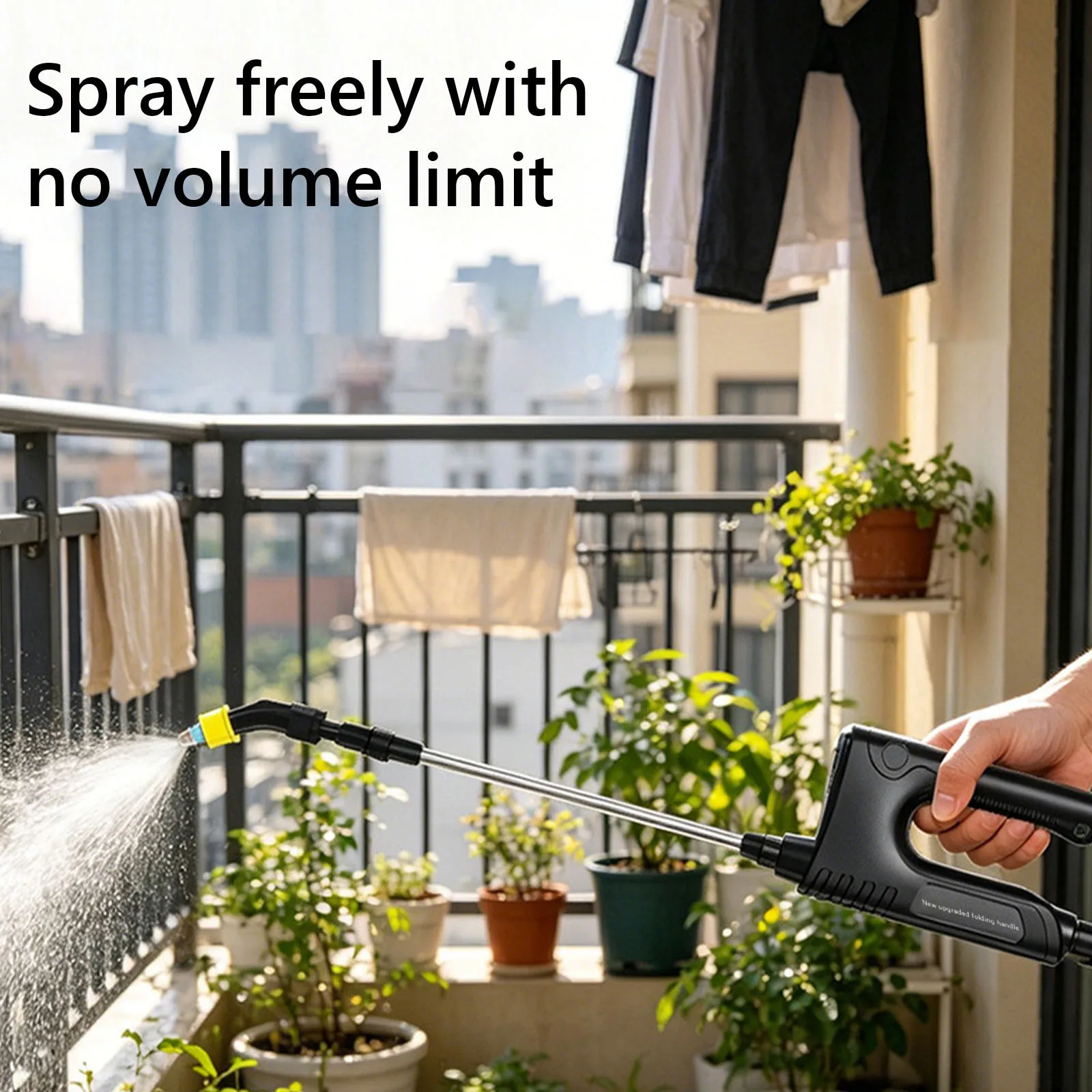 Garden Electric Sprayer 7.4V Rechargeable Garden Sprayer Telescopic Wand with Adjustable Nozzles & Filter for Yard Lawn Plants