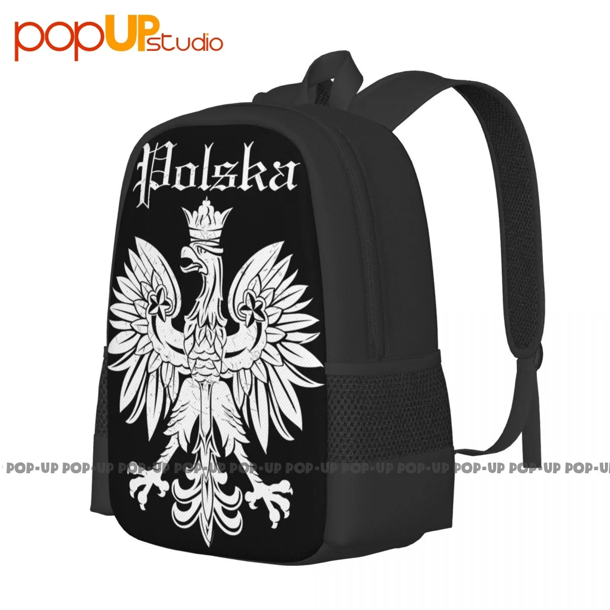 Polska Eagle Poland Polish Retro Backpack Large Capacity Cute Portable Storage Bag Large Capacity