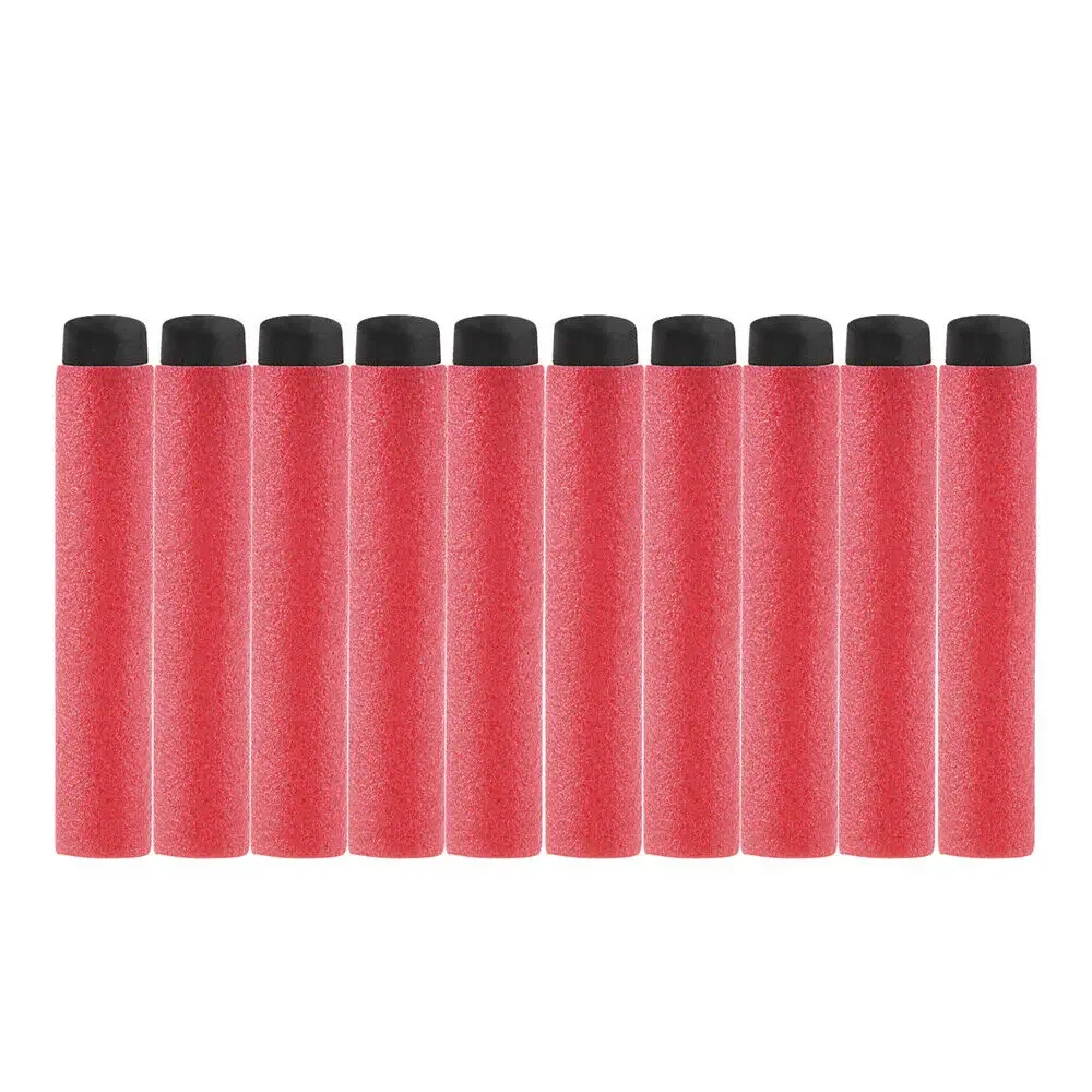 Worker Mod EVA Foam Darts Soft Rubber Tip Red for Nerf Blaster Refill Toy Red Black Head