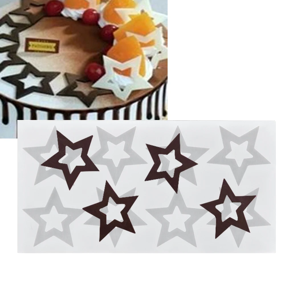 

Silicone Cake Decorating Tool Chocolate Mould Decor 3D Star Shape Cake Decorating Tools Cupcake Muffin Pan Baking Stencil