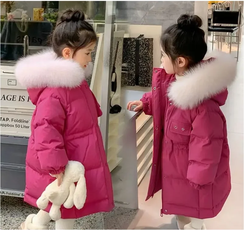 

NEW Children's Winter Hooded Jacket For Girls Winter top Coat Kids Warm Thick Velvet Hooded Baby Coats causal Outerwear