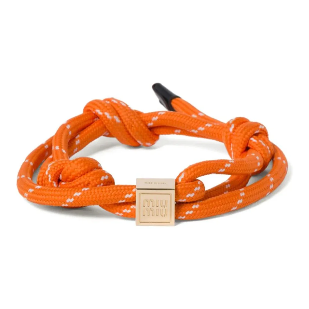 

MIU MIU Logo Engraved Rope Bracelet 5IB5383L74F0049