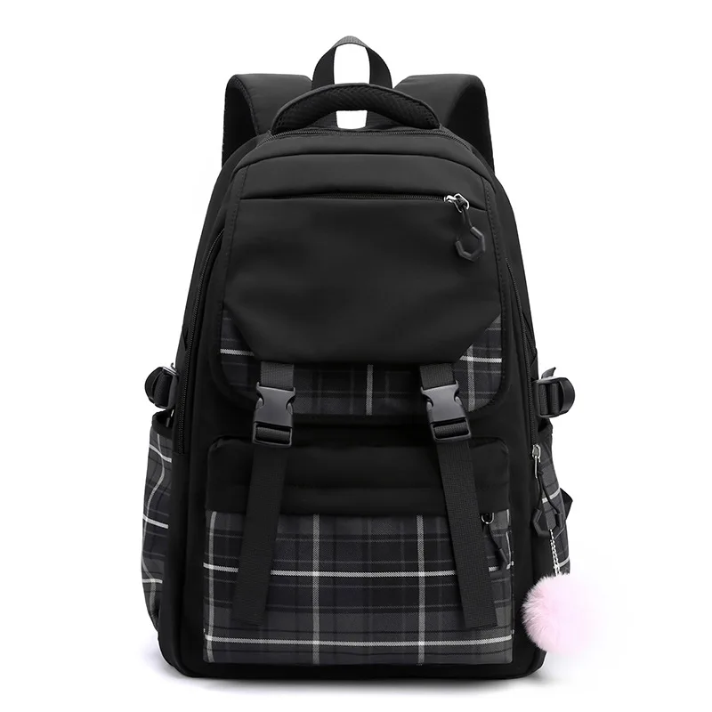 

Fashion Rucksack High School Bookbag for Girls Boy Schoolbag Waterproof Women Travel Bag Mochila Men Laptop Backpack Black Bags