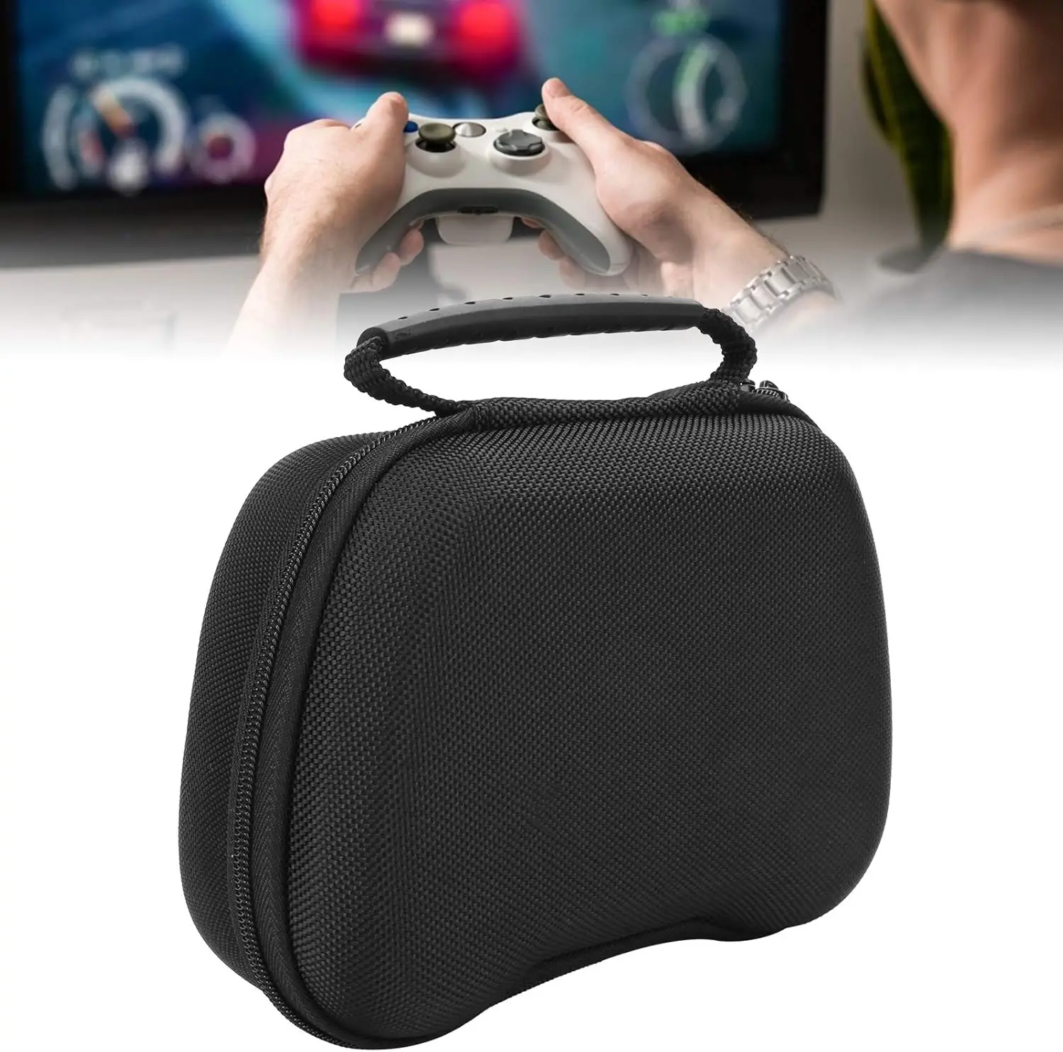 Picture 7: Travel Controller Case Compatible with Switch Pro Controller PS5 Controller Xbox Controller Compact Hard Shell Carrying Case