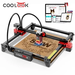 COOLOOK Laser Engraving Machine CK1-55 5.5W Metal Glass Laser Engraver Wifi Control MDF Wood Acid Acrylic Cutting Machine