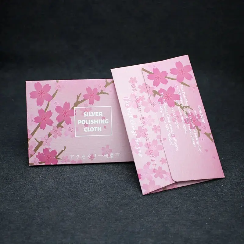 Pink Cherry Blossom Sakura Jewellery Polishing Cloth, Sterling Silver Jewelry Polishing, Clean Silver, jewelry Polishing Cloth