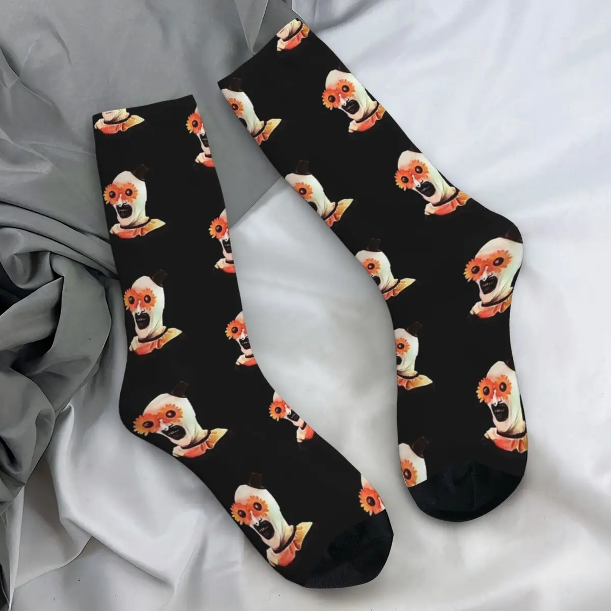 Art The Clown The Creepy With Flower Glasses Stockings Women Men Terrifier Film Socks Socks Winter Skateboard Anti Skid Socks