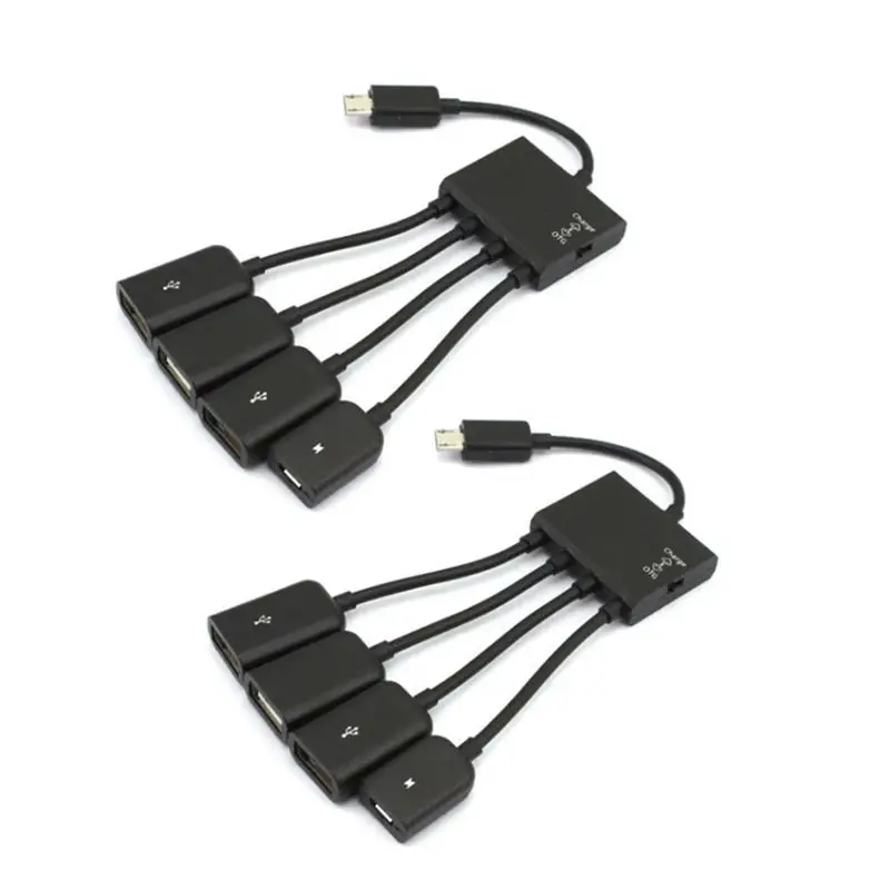 

New!2 Pcs Micro USB Spliter Adapter 4 Port Connector Spliter Adapter For Android Tablet Computer PC Power Charging