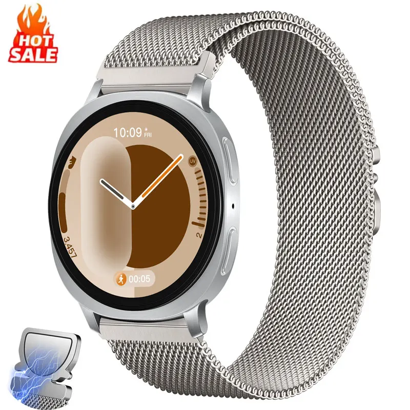 

Magnetic Bracelet For Samsung Galaxy Watch 8 40mm 44mm Metal Milanese Loop Strap For Galaxy Watch 8 Classic Smartwatch Accessory